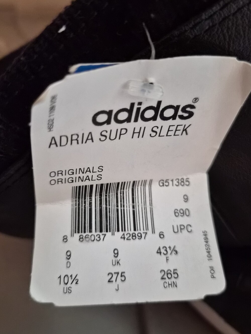 Women shoes Boots NWT Adidas 10.5 Black Super Leather sleek G51385 - Picture 6 of 7